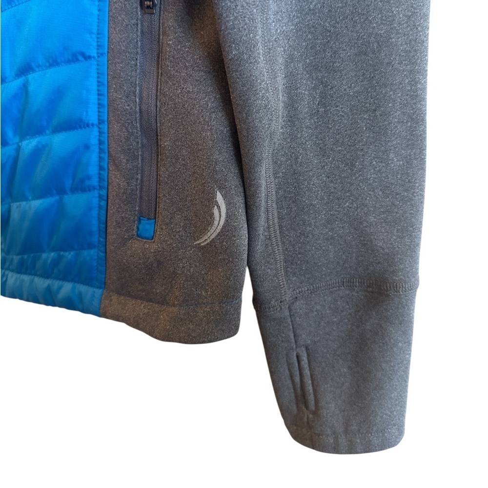 Exertek Jacket Size PL Blue Gray Full Front Zipper Stand Collar Lightweight - Picture 4 of 13